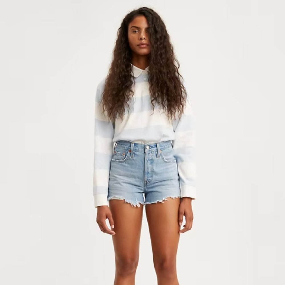 Levis 501 ORIGINAL HIGH RISE WOMEN'S JEAN SHORTS, size 27